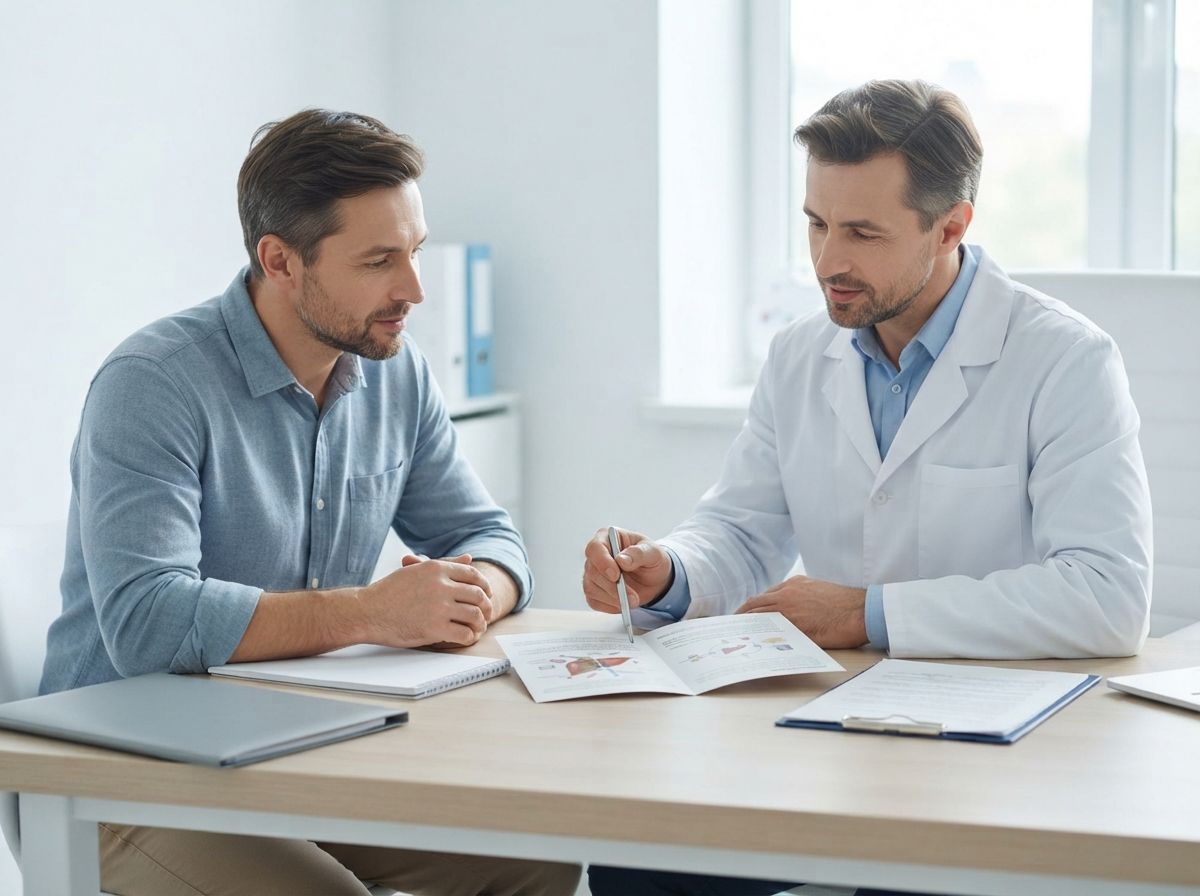 Кодирование препаратом «Алгоминал» Врач консультирует пациентку, изучая медицинские документы